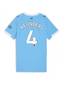 Manchester City Tijjani Reijnders #4 Replika Hemmakläder Dam 2025-26 Kortärmad